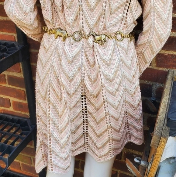 Zig zag Pastel open‎ long cardigan M - Picture 7 of 13